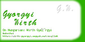 gyorgyi wirth business card